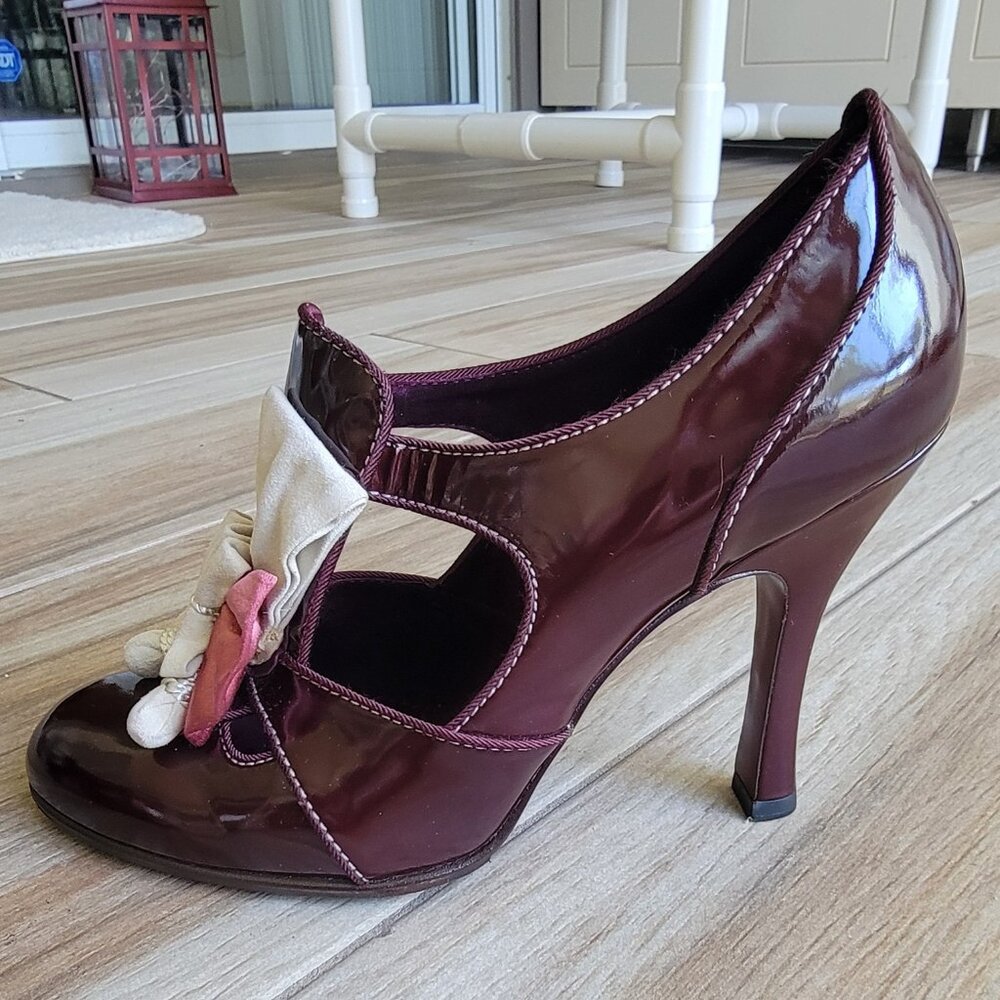 Louis Vuitton Balmoral Tassel Bordeaux Amarante Pumps Shoes Eur. 39.5